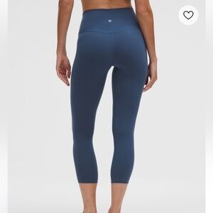 Lululemon Align High-Rise Crop 23" blue twill size 14 NWT